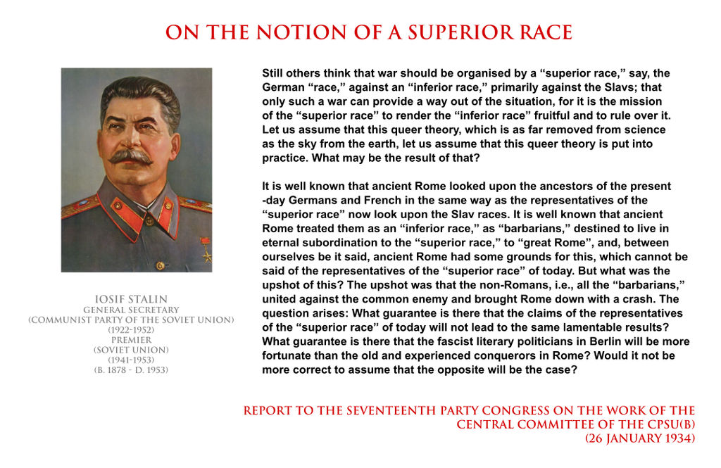 The fact our society allows people to question/change their gender/sexual identities at will &amp; without basis but then ostracize anyone who questions America's "racial" dogma is...well, a lot of things

Stalin was a lot of things too, but he was right that "race" isn't sustainable