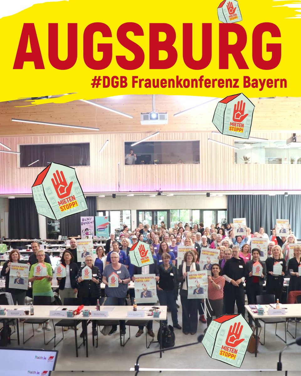 Mietenstopp Deutschland | 🖐🏽🏡 (@mietenstoppde) on Twitter photo Danke an die <a href="/DGB_Frauen/">DGB Frauen</a> in #Bayern! Auch in Augsburg lautet das Motto "Mieten runter, fertig, los!"
#dgbfrauen #mietenstopp Danke an die <a href="/DGB_Frauen/">DGB Frauen</a> in #Bayern! Auch in Augsburg lautet das Motto "Mieten runter, fertig, los!"
#dgbfrauen #mietenstopp