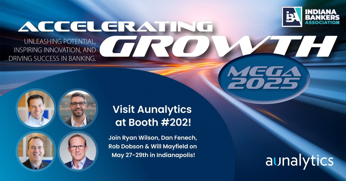 Aunalytics (@aunalytics) on Twitter photo Next week, the Aunalytics team will be attending the <a href="/indianabankers/">Indiana Bankers Association</a> 2025 Mega Conference on May 27-29th. Visit us at booth 202 to discover how Aunalytics can make your team more productive. #ibamega #bankinganalytics #ai Next week, the Aunalytics team will be attending the <a href="/indianabankers/">Indiana Bankers Association</a> 2025 Mega Conference on May 27-29th. Visit us at booth 202 to discover how Aunalytics can make your team more productive. #ibamega #bankinganalytics #ai