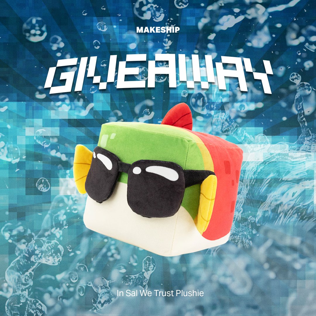 It’s giveaway time! We’re giving you the chance to win 1 of 2 In Sal We Trust plushies 🎉

How to enter?
1. Follow @makeship &amp; <a href="/iJevin/">iJevin</a>
2. RT this post

Contest ends on May 26th. Good luck!

If you don't wanna wait, the plush here: makeship.com/products/in-sa…