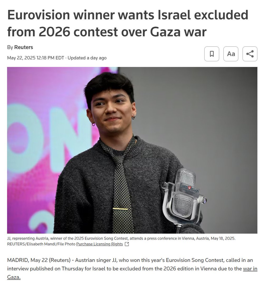 Not the first time an Austrian artist wanted to exclude Jews from stuff. reuters.com/business/media…