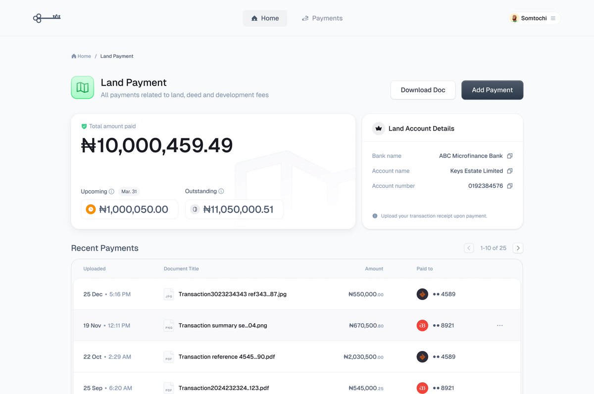 More on the real estate payments.