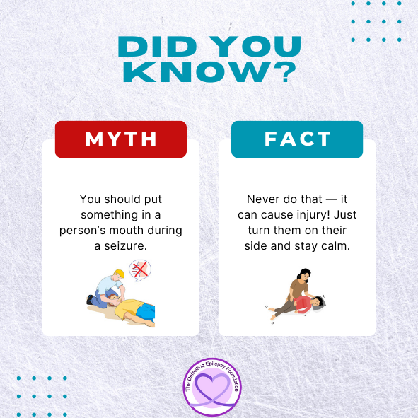 Let’s break the myths and share the truth.
💜 Awareness = safety.
#EpilepsyAwareness #SeizureFirstAid #MythVsFact #BreakTheStigma #PurpleForEpilepsy