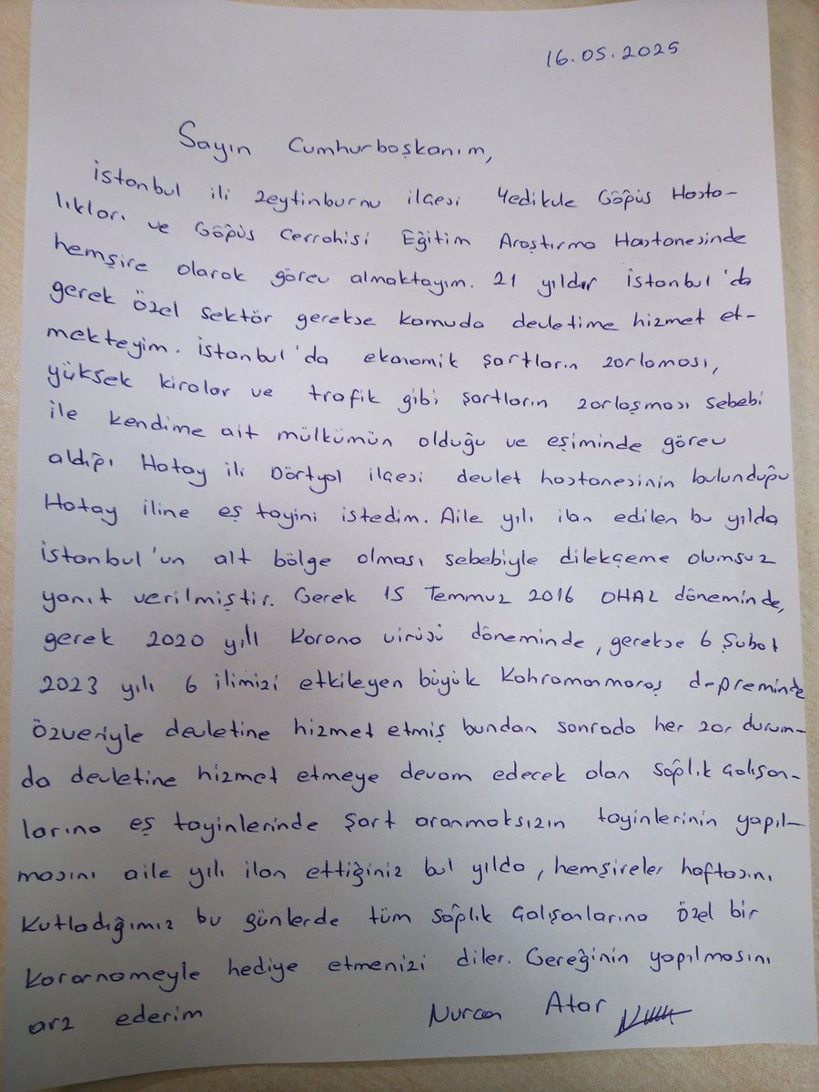 AtarMk's tweet photo. @RTErdogan Aileyi merkeze alıyorsak. Niye eş tayinlerinde alt bölge üst bölge bakıyoruz. Kedimizi güvende ve huzurlu hissettiğimiz yerde ailemizle birarada olmak istiyoruz.  @drmemisoglu @saglikbakanligi @tcailesosyal https://t.co/xciKW7jSjE