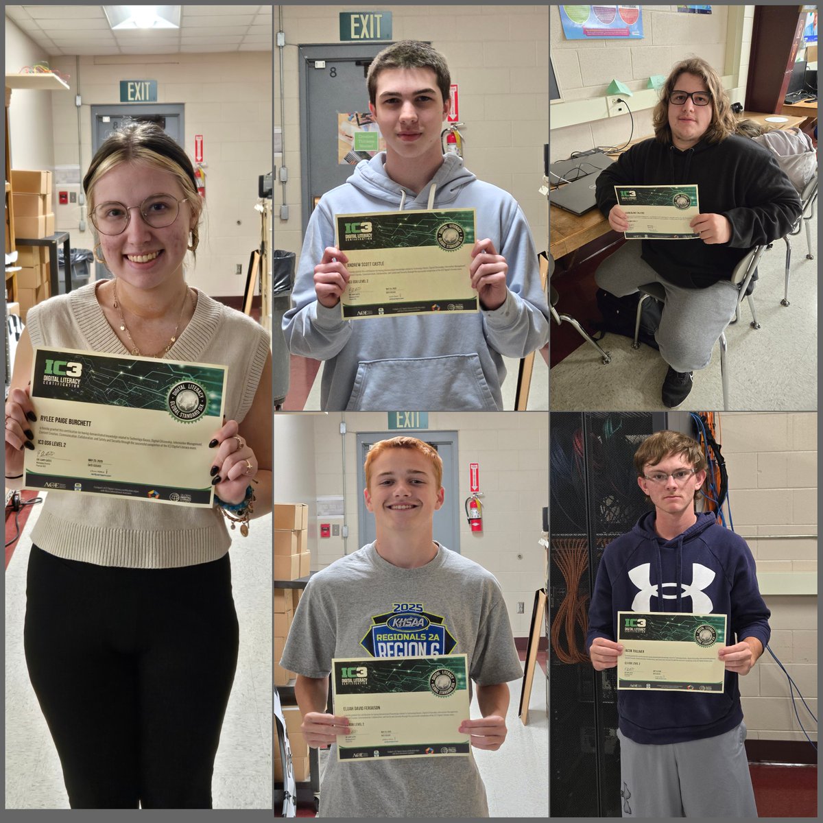 Cybersecurity students knocked it out of the park today! 5 more students earned their IC3 certification on the last regular day of classes! Proud teacher moment!!! 😊 #cteworks