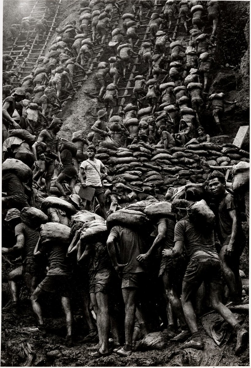 adityab's tweet photo. Some of my favourite photos by Sebastião Salgado were those of gold miners, who look like they're shaped out of the same ground they're working under. RIP. https://t.co/PQjc1f5Fkz