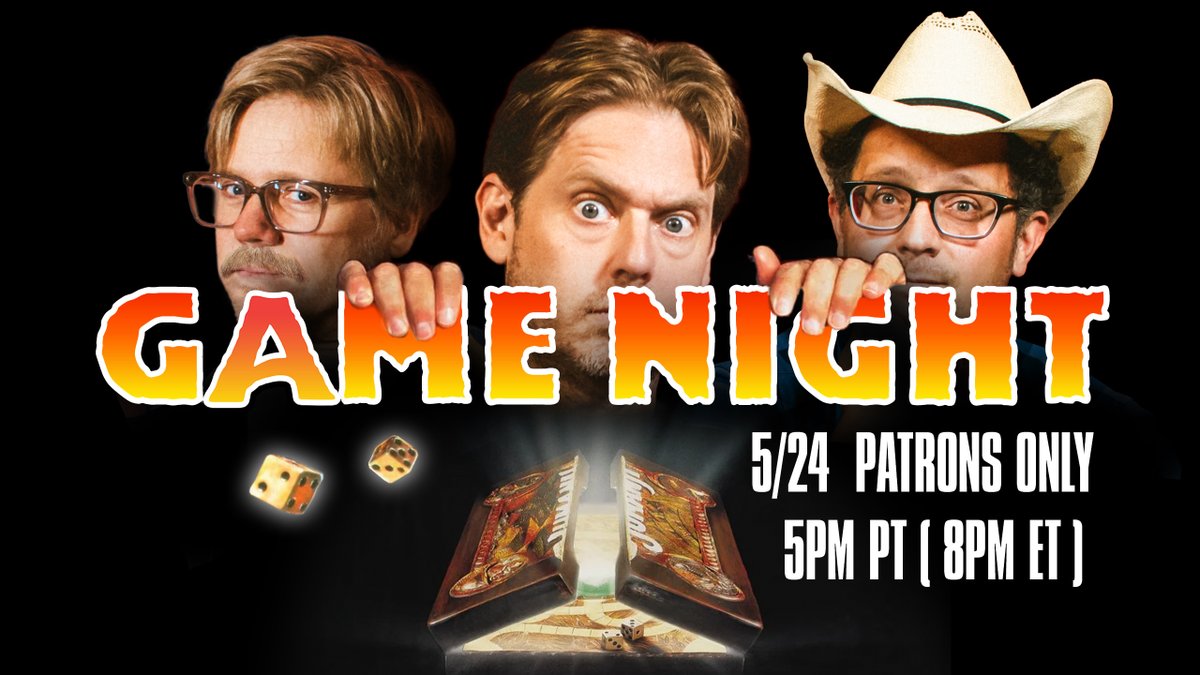 We've got your Saturday night plans already figured out with the return of GAME NIGHT tomorrow 5/24 at 5pm PT (8pm ET) ONLY at patreon.com/officehourslive - sign up now and get a FREE 7-day trial on us!

Art by Dan Mulcahy