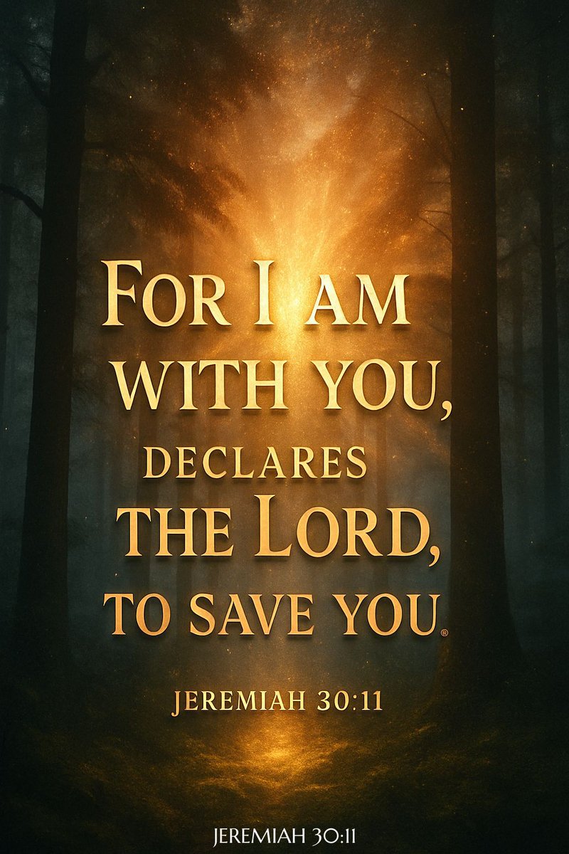 TheBibleReels's tweet image. Jeremiah 30:11 "For I am with you, declares the Lord, to save you." Amen! 🙏