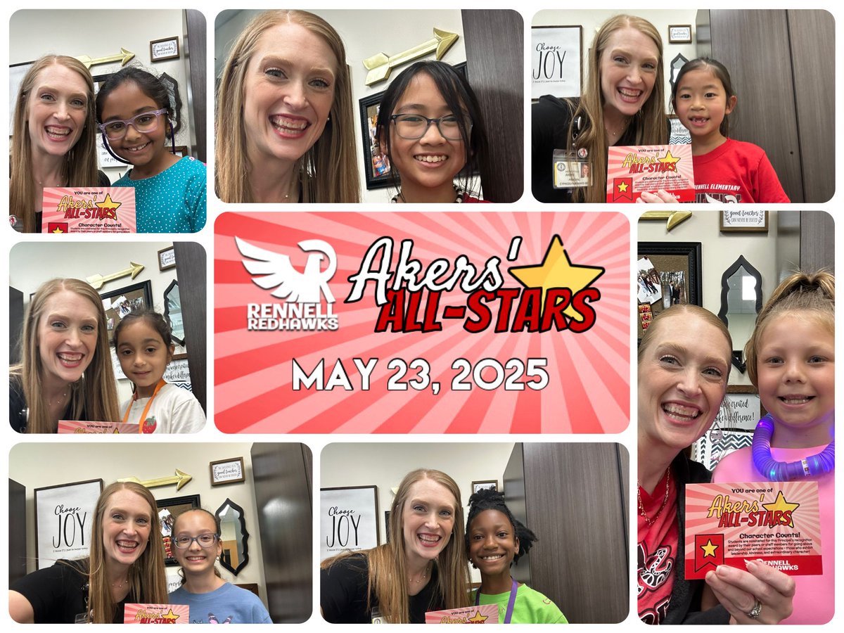 Please join us in celebrating these amazing students for their outstanding character at school! Way to go Redhawks!!! #WeAreRennell
