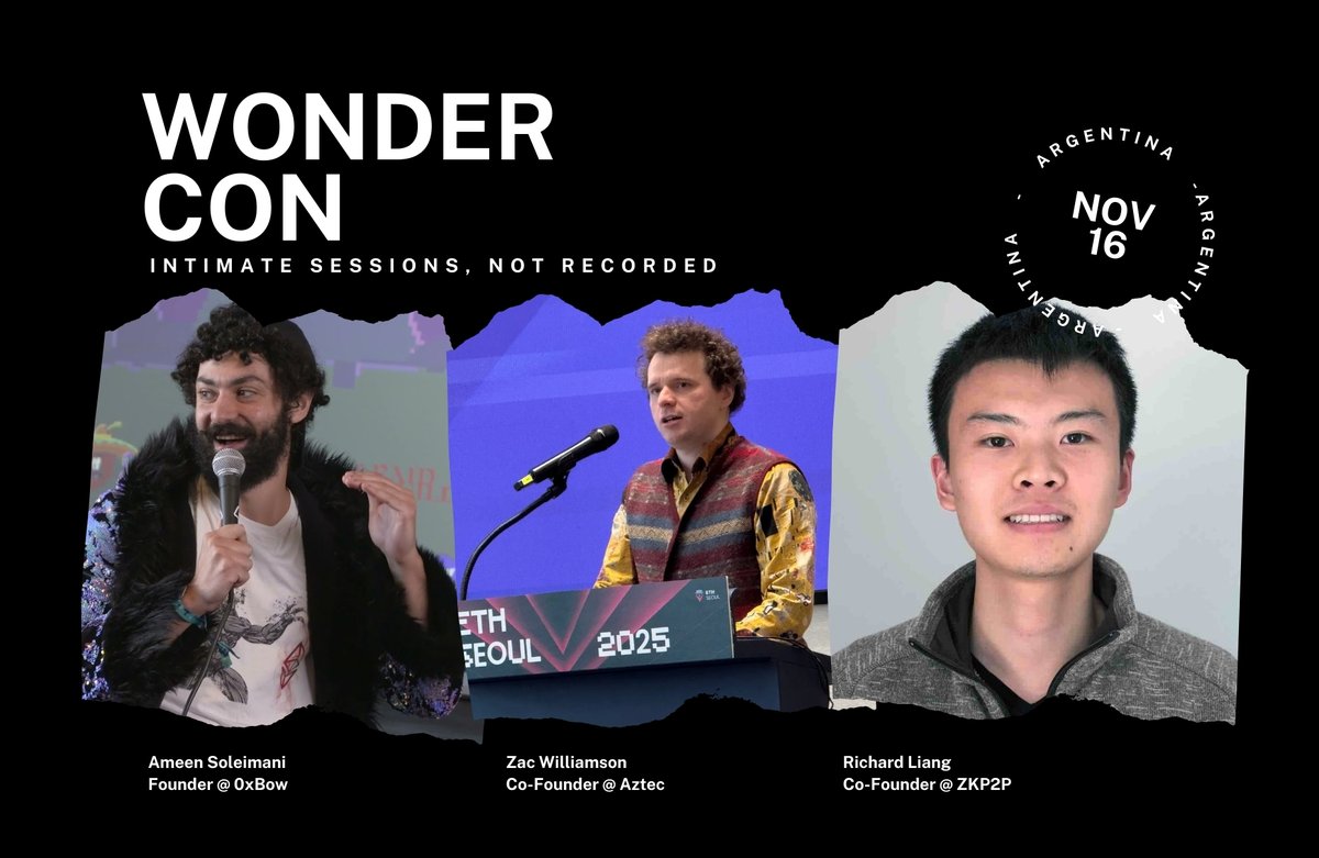 Join us at Wondercon. Meet the builders shaping Ethereum in an intimate, off-the-record setting.  

No recordings, no noise, just signal. 

lu.ma/58n1gthl