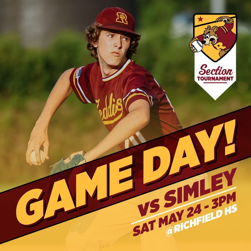 🐻⚾️📣 Game Day! Sectionals! Teddy Baseball vs Simley: Saturday, May 24 Varsity-3pm @ Richfield High School. Let’s go!

#LetsGoTeddies #TheVeltMpls #TeddyNation #WeAreRoosevelt