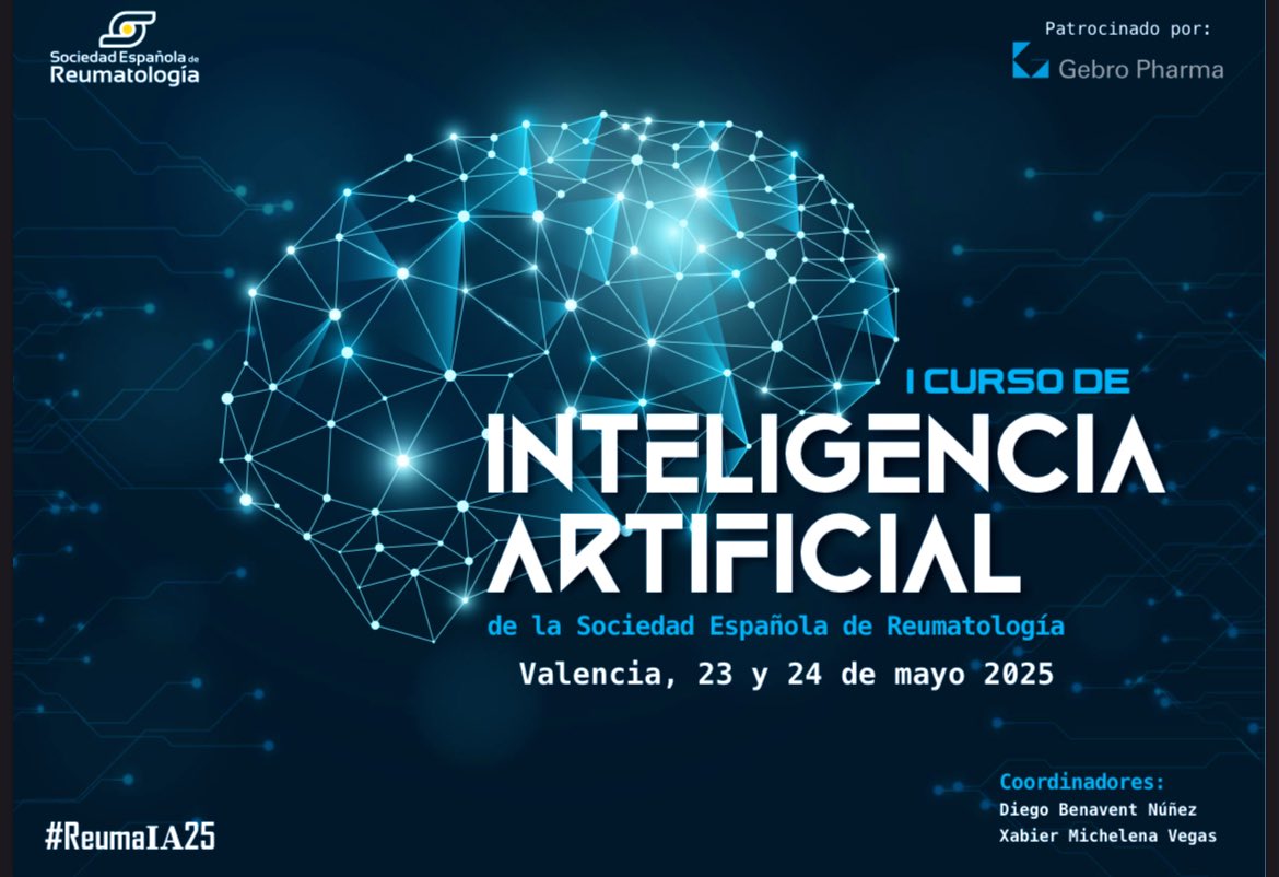 Un fin de semana más los Reumatólogos empleamos nuestro tiempo libre en formarnos 💻 

En breve empieza la primera edición  del innovador curso #ReumaIA25 🧠