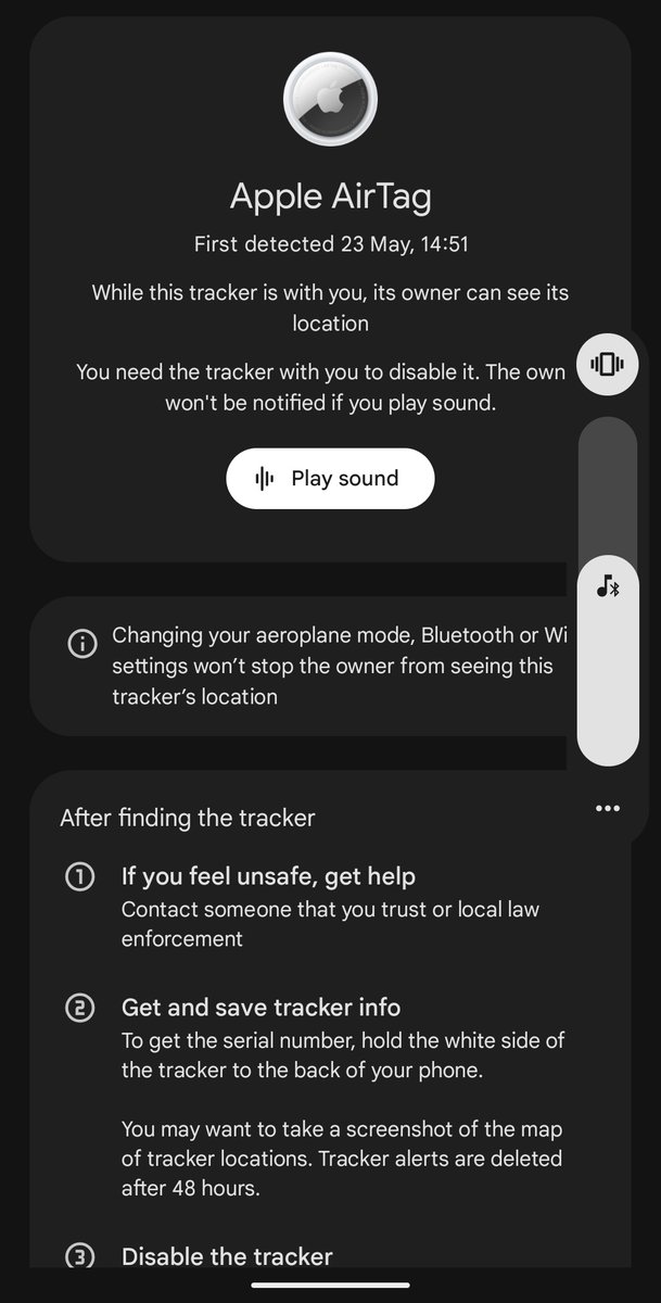 Had this notification on a train today, pretty cool feature that I didn't realise existed to stop someone potentially tracking you. #Android #Pixel #GooglePixel