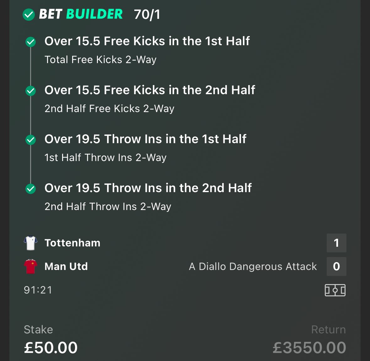 FlipTheSlip's tweet image. 🤑£100 giveaway🤑
To celebrate the monster 70/1 we hit in the UEL final, we’ll be giving away £100 to one person that…
❤️Likes this tweet
♻️RT’s this tweet
🙋♂️Follows this account
Winner will be announced Saturday night. Best of luck!🍀