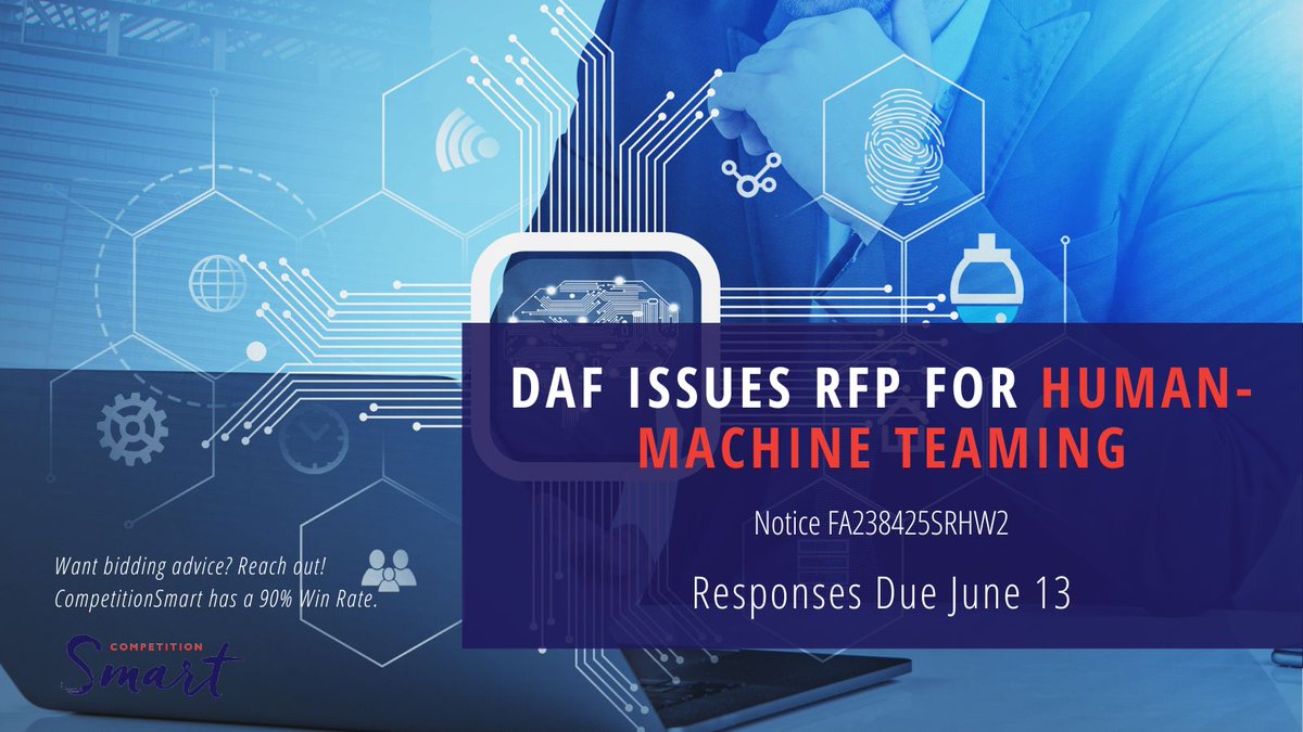 The Dept. of the Air Force Advanced Battle Management System Cross Functional Team and Air Force Research Lab issued an #rfp for a Transformational Model–Battle Management Match Effectors Decision Advantage Sprint for Human-machine teaming. sam.gov/opp/bec571c88d…

#Procurement