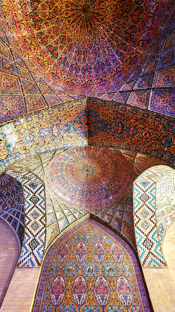 MizeraMichael's tweet image. The Nasir-ol-Molk Mosque also known as the Pink Mosque is a mosque located in Shiraz, in the province of Fars, Iran, Persia. The mosque includes extensive stained glass in its façade, and displays other traditional elements such as the Panj Kāse ("five concaved") design. #persia