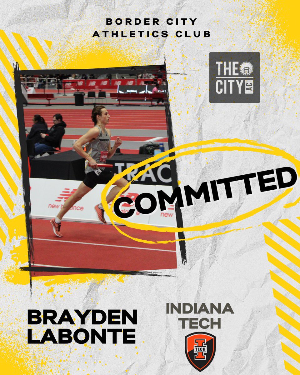 Kurt Michael Downes (@kurtmichael_dee) on Twitter photo #FeatureFriday 🚀🔥 ICYMI: Brayden Labonte is heading to <a href="/INTechTF/">Indiana Tech Track and Field</a> to keep pushing limits in the 110H, 400H, & 400m!
New track, same mission. Proud of your growth, Brayden!
#nextchapter #proudmoment #signedsealeddelivered #futurewarrior #thecityac #hurdlegang
<a href="/BorderCity_AC/">BorderCityAC</a> #FeatureFriday 🚀🔥 ICYMI: Brayden Labonte is heading to <a href="/INTechTF/">Indiana Tech Track and Field</a> to keep pushing limits in the 110H, 400H, & 400m!
New track, same mission. Proud of your growth, Brayden!
#nextchapter #proudmoment #signedsealeddelivered #futurewarrior #thecityac #hurdlegang
<a href="/BorderCity_AC/">BorderCityAC</a>
