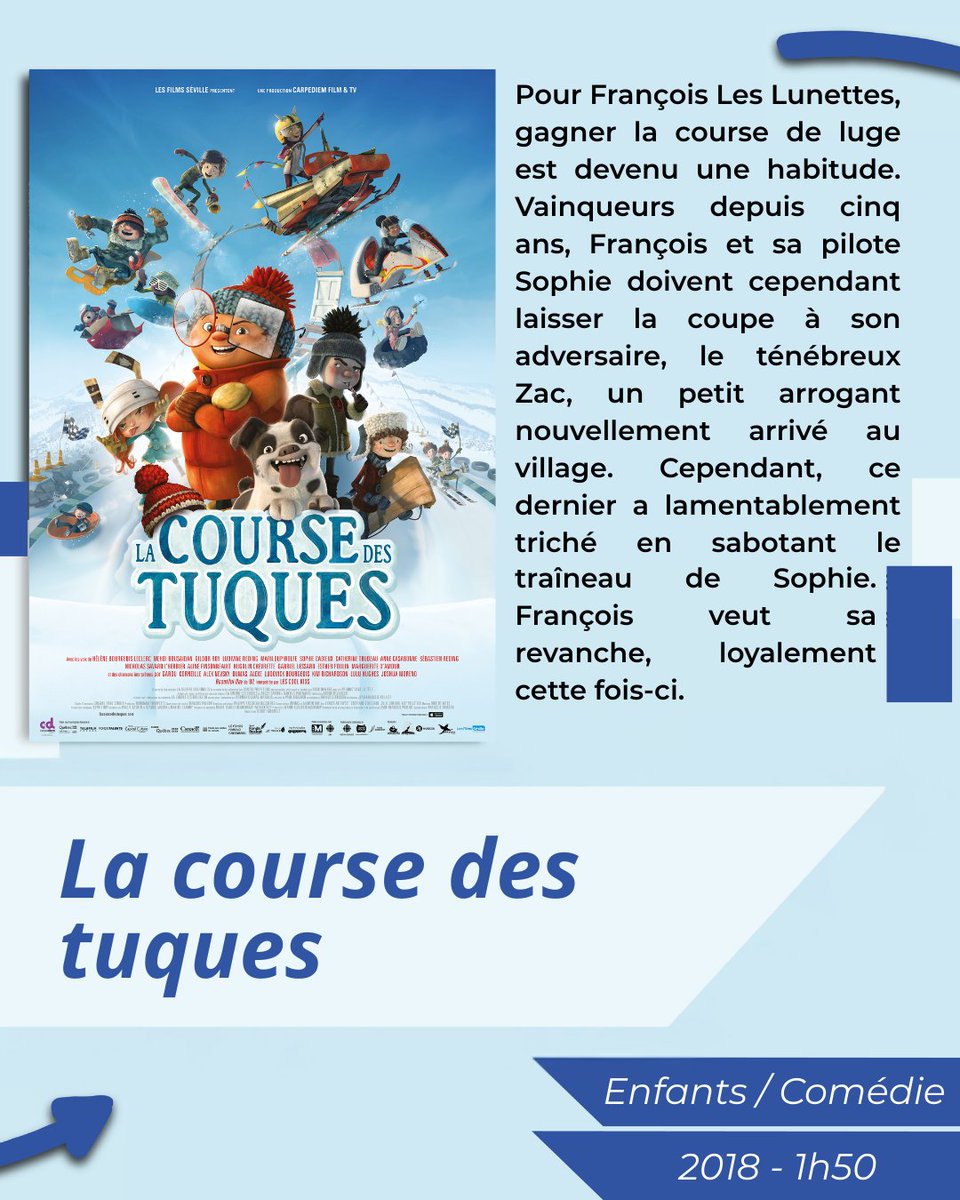 imp_francais's tweet photo. Cette semaine, place à l’animation québécoise ! 🎬

Impératif français vous propose 3 films d’animation 100 % québécois à savourer en famille ou entre amis. 🍿

Et vous, avez-vous un dessin animé québécois préféré ? Dites-le-nous en commentaires ! 👇

#AnimationQuébécoise https://t.co/GSUPyRanrr
