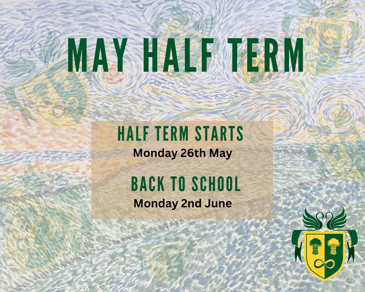 Wishing our staff, pupils &amp; community an enjoyable &amp; relaxing May half term 🌟

Our background for this post is a stunning Van Gogh inspired painting by a pupil in Year 8 🎨😍