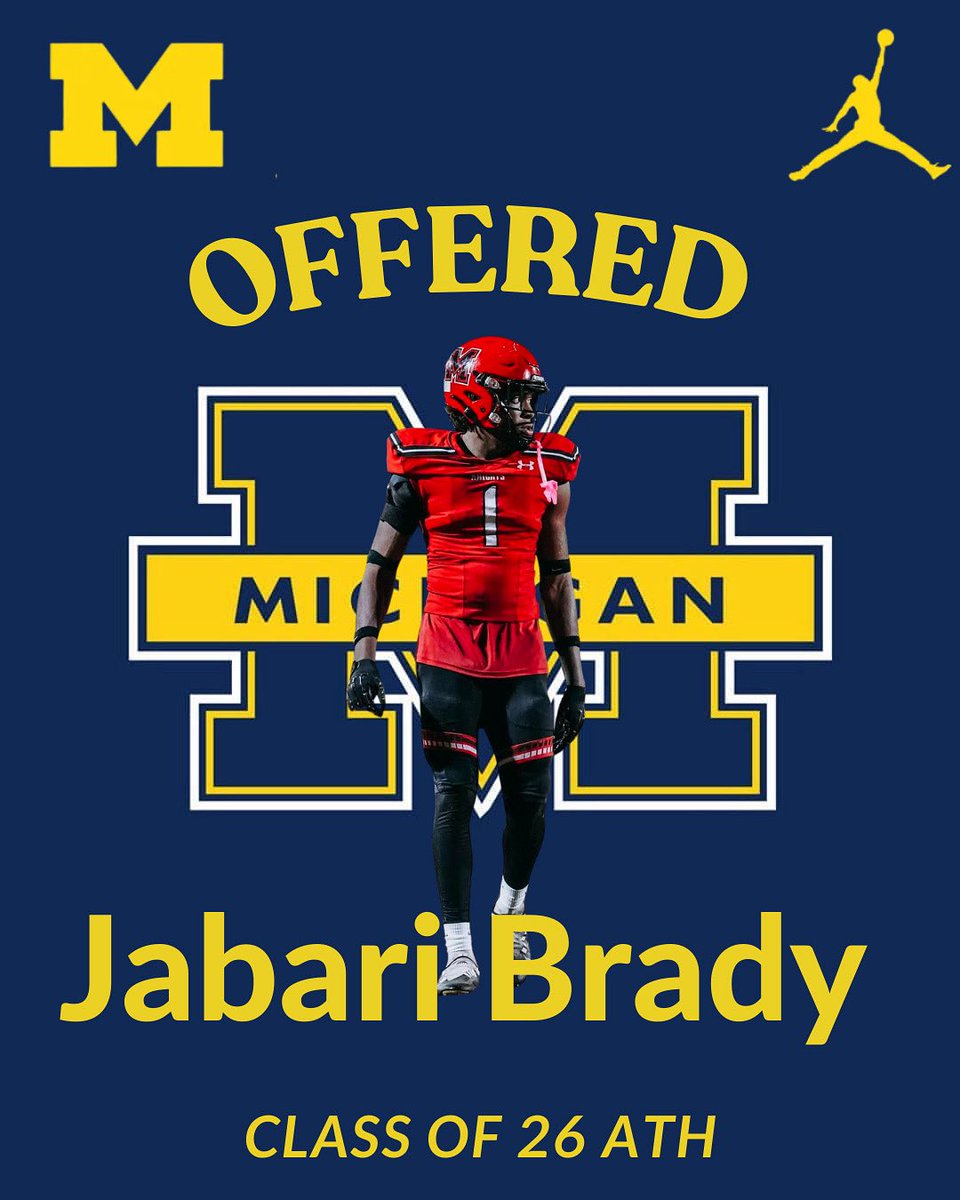 Monarch Knights Football (@mhs_knights_fb) on Twitter photo Congratulations to <a href="/_jbrady1/">Jabari Brady</a> for getting offered by <a href="/UMichFootball/">Michigan Football</a> via <a href="/19Bellamy/">Ron Bellamy</a>. <a href="/Coach_Mont70/">Roberto Montanez Jr</a> <a href="/Coach_Davis3/">Coach Davis</a> <a href="/CoachPoole954/">Zackery Poole</a> <a href="/ConroyWhyte/">Conroy Whyte</a> <a href="/CoachPickett_/">Coach Pickett</a> <a href="/1CoachKP/">KP</a> <a href="/JohnGarcia_Jr/">John Garcia, Jr.</a> <a href="/ChadSimmons_/">ChadSimmons</a> <a href="/NP_Florida/">Chad Jamison</a> <a href="/Andrew_Ivins/">Andrew Ivins</a> <a href="/Andy_Villamarzo/">Andy Villamarzo</a> <a href="/JerryRecruiting/">Rising Stars</a> Congratulations to <a href="/_jbrady1/">Jabari Brady</a> for getting offered by <a href="/UMichFootball/">Michigan Football</a> via <a href="/19Bellamy/">Ron Bellamy</a>. <a href="/Coach_Mont70/">Roberto Montanez Jr</a> <a href="/Coach_Davis3/">Coach Davis</a> <a href="/CoachPoole954/">Zackery Poole</a> <a href="/ConroyWhyte/">Conroy Whyte</a> <a href="/CoachPickett_/">Coach Pickett</a> <a href="/1CoachKP/">KP</a> <a href="/JohnGarcia_Jr/">John Garcia, Jr.</a> <a href="/ChadSimmons_/">ChadSimmons</a> <a href="/NP_Florida/">Chad Jamison</a> <a href="/Andrew_Ivins/">Andrew Ivins</a> <a href="/Andy_Villamarzo/">Andy Villamarzo</a> <a href="/JerryRecruiting/">Rising Stars</a>