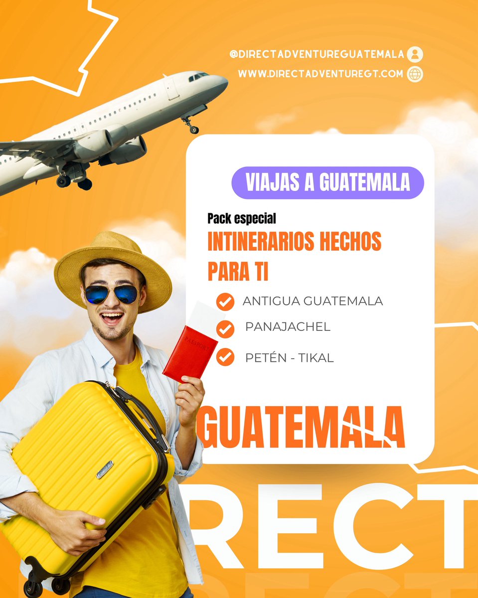 Direct_Ad_Gua's tweet photo. ✈️ ¡Viaja a Guatemala con todo planeado!

Descubre lo mejor de Antigua, Panajachel y Tikal en un solo viaje.
Itinerarios diseñados para ti, sin estrés, sin perderte de nada.

🔥 Pack especial disponible por tiempo limitado.

📲 ¡Reserva ya y vive la experiencia que mereces! https://t.co/hGIc7pjZzi