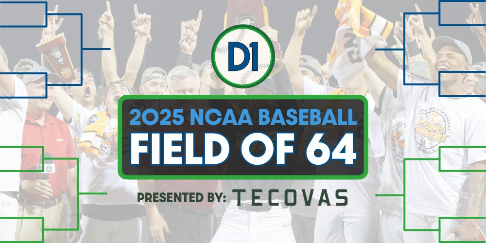 Kendall Rogers (@kendallrogers) on Twitter photo ๐จLATEST FIELD OF 64๐จ
The very latest <a href="/d1baseball/">D1Baseball</a> Field of 64 Projections are OUT entering Friday's <a href="/NCAABaseball/">NCAA Baseball</a> action.
We have a NEW host: <a href="/Vol_Baseball/">Tennessee Baseball</a>
FULL FIELD: d1baseball.com/stories/2025-dโฆ
@D1baseball X <a href="/tecovas/">Tecovas</a> ๐จLATEST FIELD OF 64๐จ
The very latest <a href="/d1baseball/">D1Baseball</a> Field of 64 Projections are OUT entering Friday's <a href="/NCAABaseball/">NCAA Baseball</a> action.
We have a NEW host: <a href="/Vol_Baseball/">Tennessee Baseball</a>
FULL FIELD: d1baseball.com/stories/2025-dโฆ
@D1baseball X <a href="/tecovas/">Tecovas</a>
