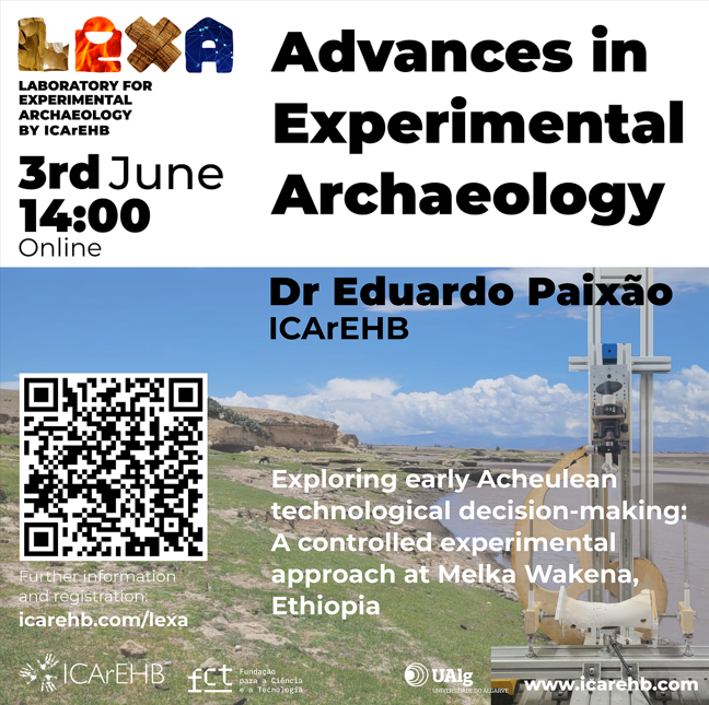 🛠️ How did early humans make tech choices?
Join Dr Eduardo Paixão (ICArEHB) for a #LEXA seminar on Acheulean tools at Melka Wakena, Ethiopia.
📅 3 June | 🕑 14:00 WEST | 🌍 Online
🔗 icarehb.com/lexa
#Archaeology #ExperimentalArchaeology