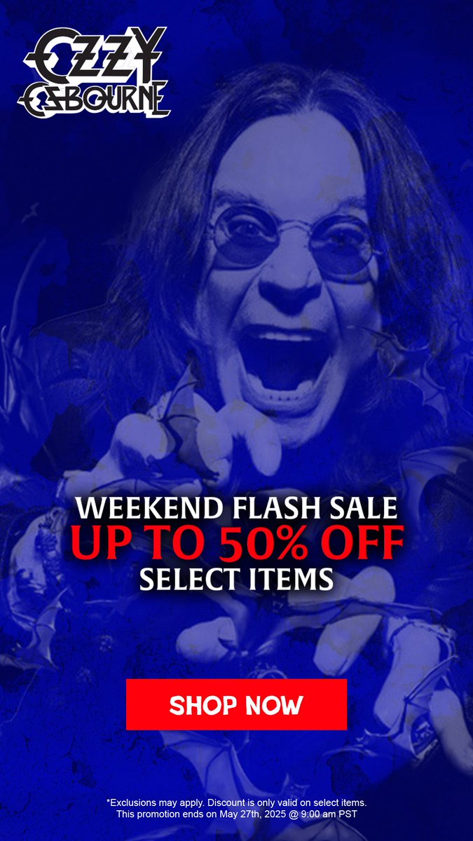 50% Off Select Items Now! Head to gtly.ink/ozzymaysale