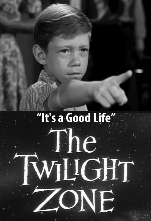 ProfAndrews's tweet image. Corporate America and U.S. universities are finding out that living with Trump is like being trapped in the "It's a Good Life" episode of The Twilight Zone.