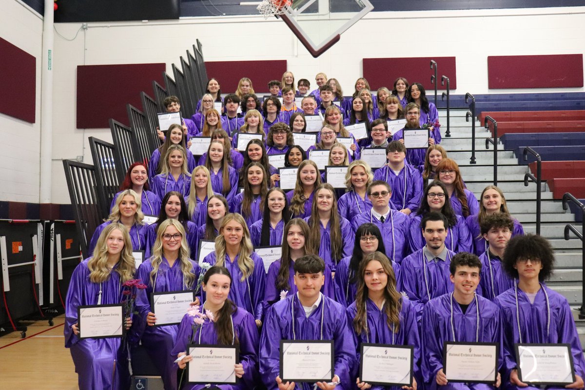 We are so proud of all our inductees into the National Technical Honor Society! 💜 Full album of photos available on our Facebook page. 📸 #BuildYourFuture