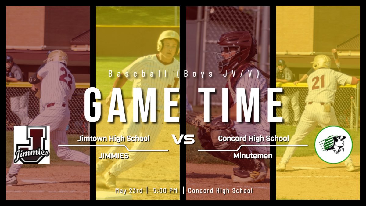 JHS_Jimmies's tweet image. JV and Varsity baseball will play tonight at Concord. Both games will be at 5pm