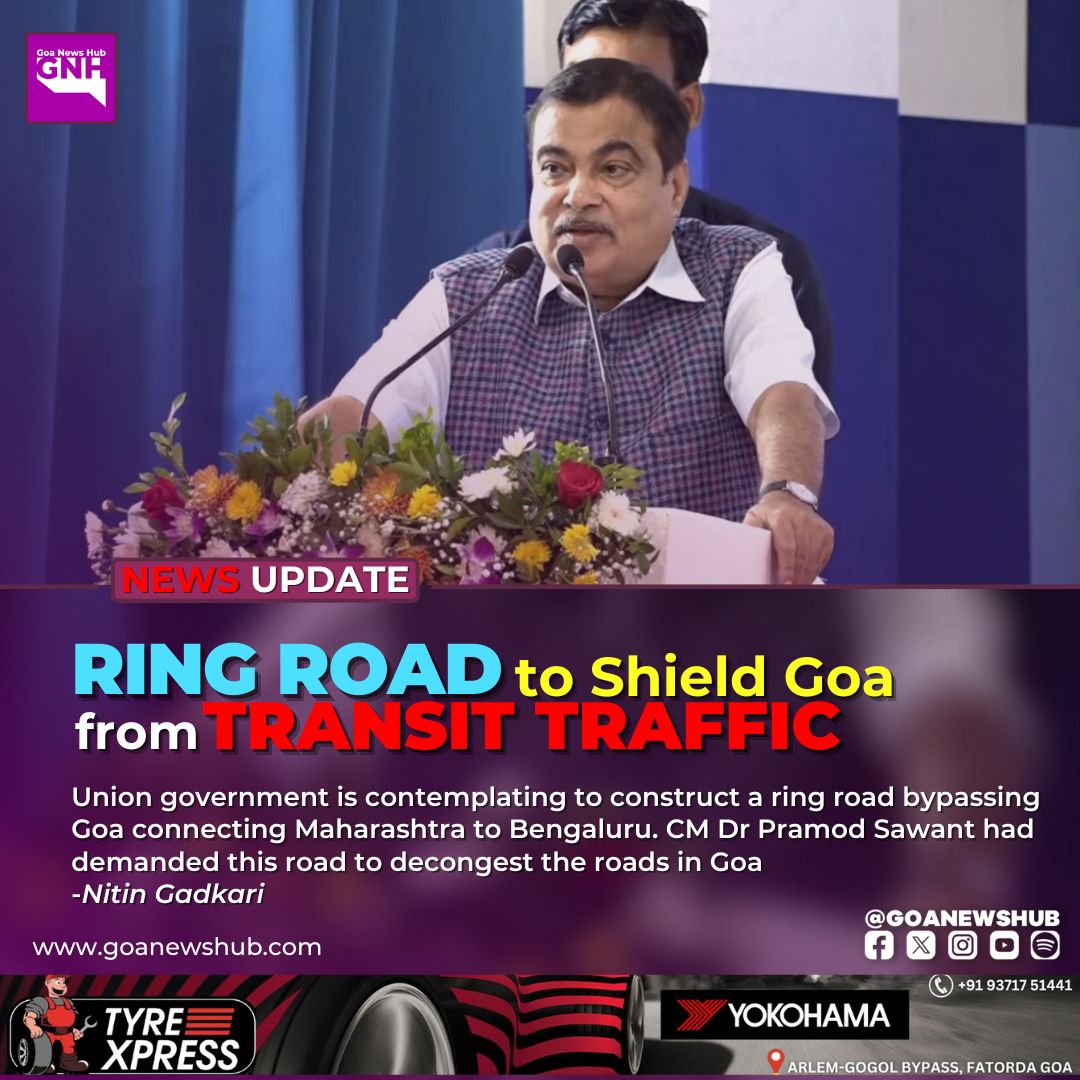 goanewshub's tweet image. Union government is contemplating to construct a ring road bypassing Goa connecting Maharashtra to Bengaluru. CM Dr Pramod Sawant had demanded this road to decongest the roads in Goa: Nitin Gadkari
@nitin_gadkari 
#GoaDevelopment #Infrastructure #RingRoad
