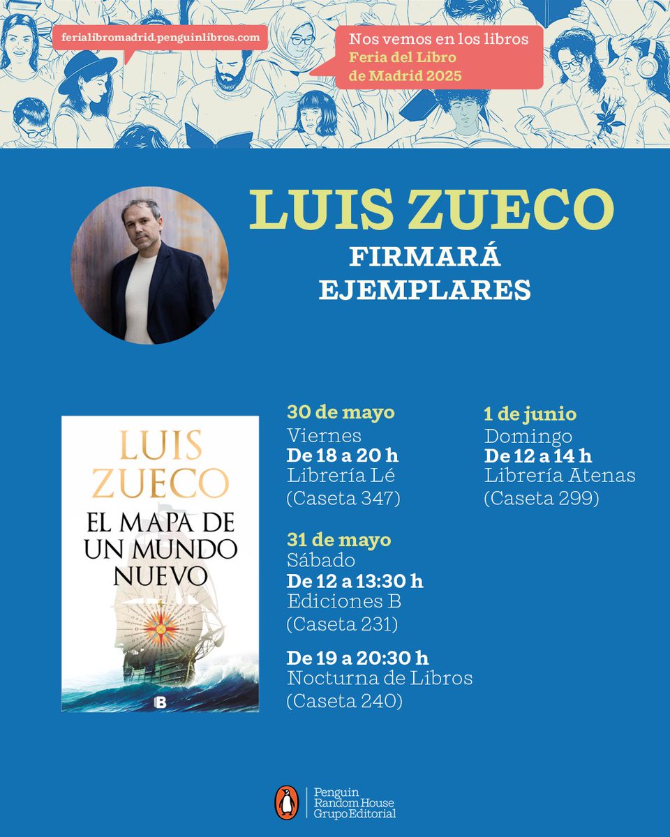 Firmo en la Feria del Libro de Madrid: 30 y 31 de mayo; y 1 de junio. Os espero por allí. Ayudadme a compartirlo por favor 🙏 #feriadellibrodemadrid #madrid