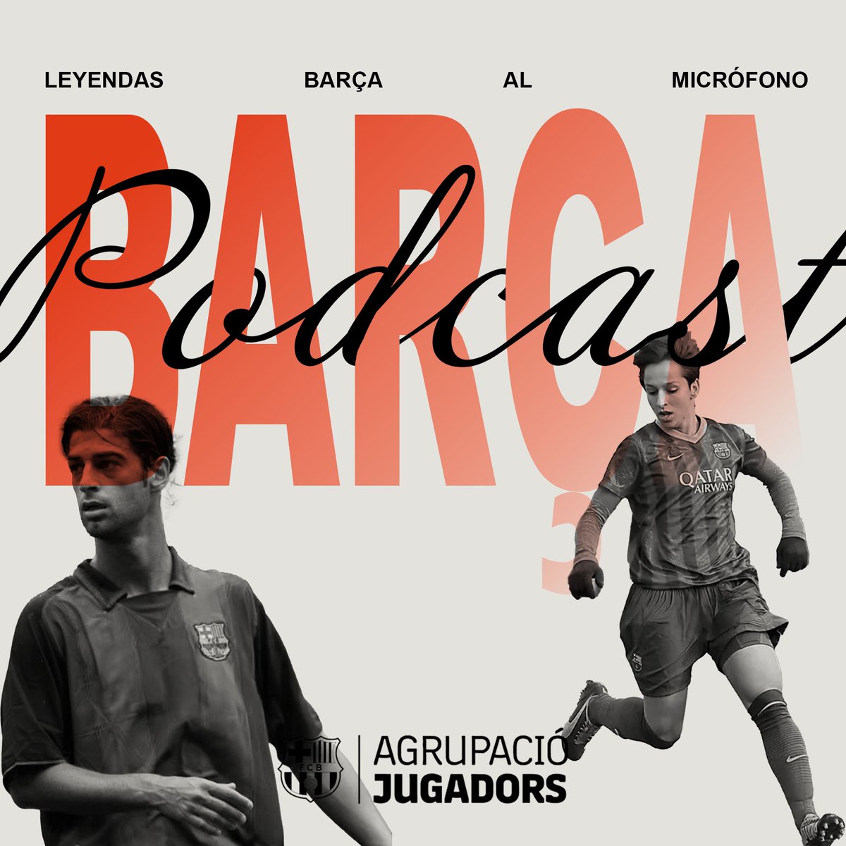 🎙️ Nou episodi disponible!
A l’episodi 20 del podcast de l’Agrupació, ens acompanyen dues veus molt vinculades al Barça: Gerard López, exjugador i actual tècnic amb una gran trajectòria al club, i Marta Corredera, futbolista referent del Barça femení i de la selecció espanyola.
