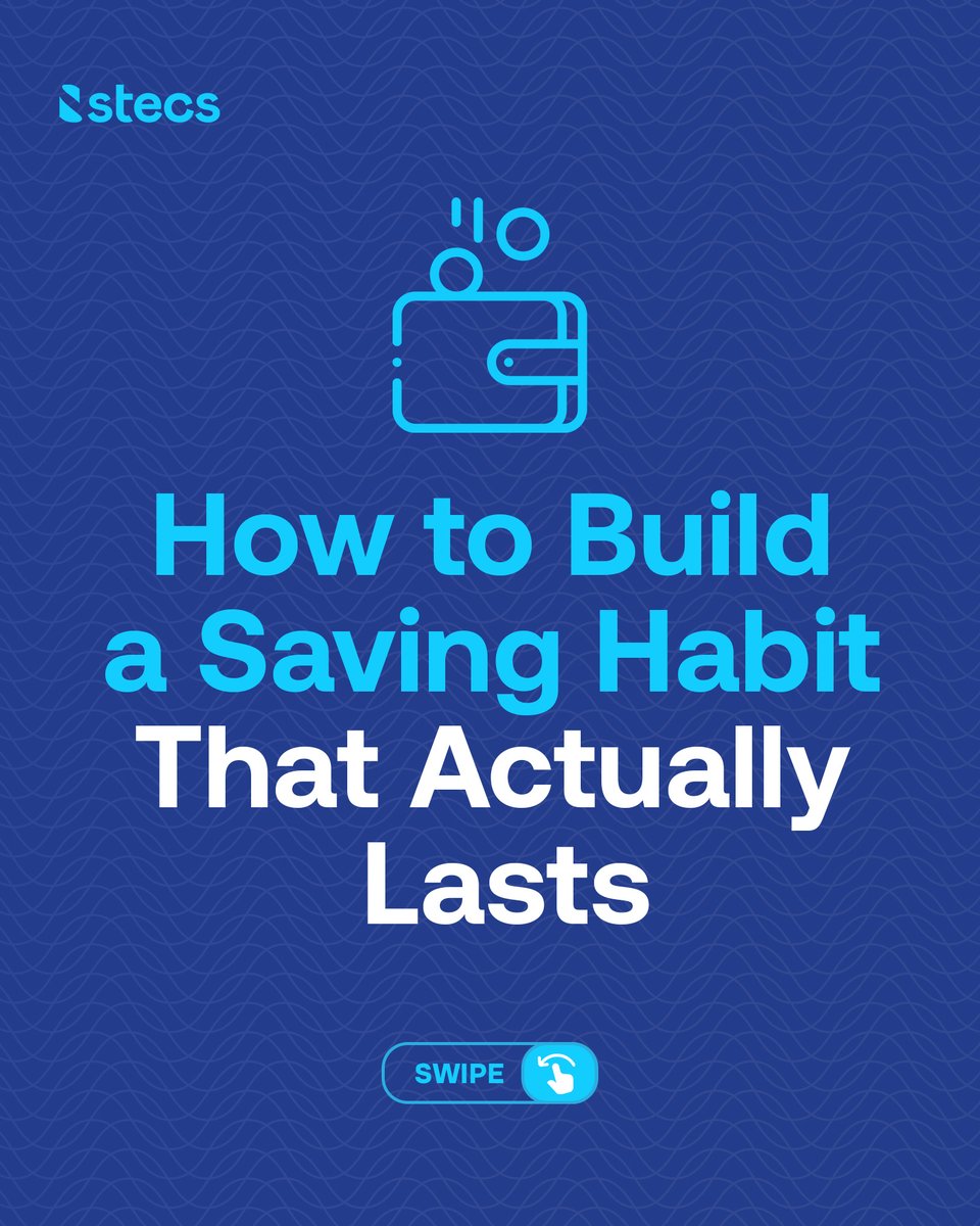 Building a saving habit is not about being perfect — it’s about being consistent.

Set your goals. Automate the process. Celebrate the little wins.

STECS makes it easier to stay committed and see your money grow.

📲 Ready to start?  
Download the STECS app now

#Savinggoals
