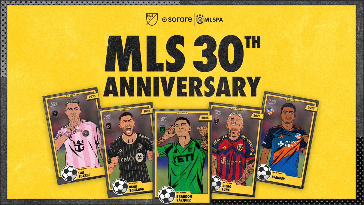 🚀 TRIPLE GIVEAWAY! 

We're doing three MLS Anniversary Rare Card giveaways! Enter any by:

1⃣: Like, Retweet &amp; Comment with your SI username
2⃣: Use code 'MLS30' at checkout (for 30% discount)
3⃣: Active subscribers to Sorare Inside