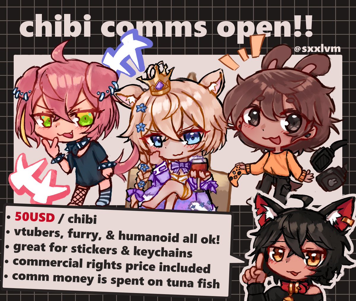 sxxlvm's tweet image. check my ko-fi or dm for additional info!! (emotes & illustrations also available)🐈⬛