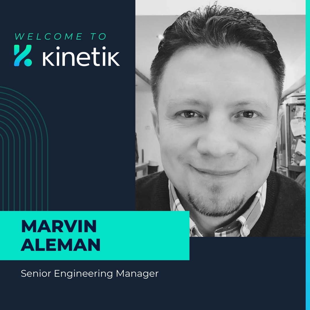 Welcome to Kinetik, Marvin! As an accomplished engineering leader, Marvin Aleman will help drive success by leveraging his depth of expertise across HR tech, transportation, workforce management, and e-commerce.

What is he looking forward to? "Helping scale our platform and lead