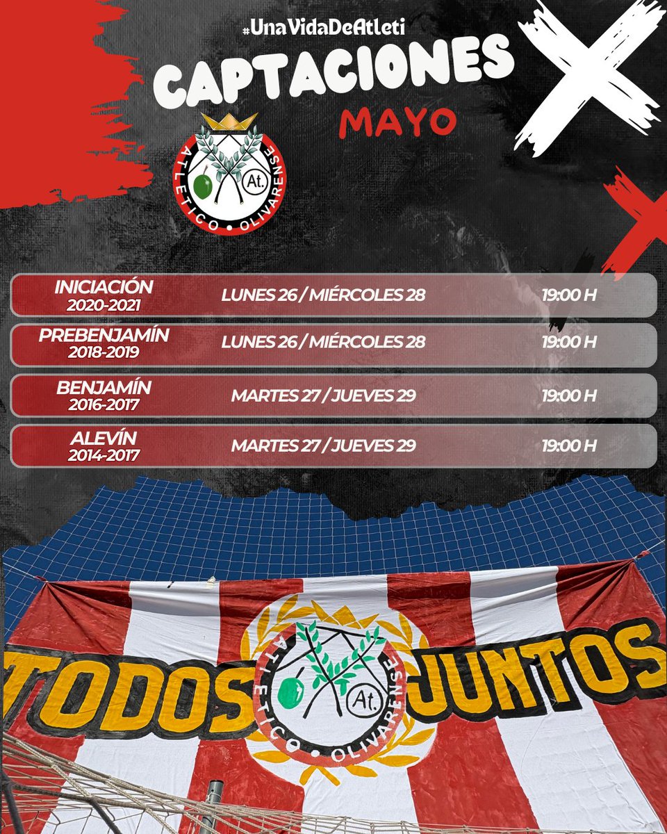 olivarense1972's tweet photo. 📞🏟️ 𝗖𝗮𝗽𝘁𝗮𝗰𝗶𝗼𝗻𝗲𝘀

Las Colonias abrirá sus puertas la próxima semana. El club da inicio a las captaciones con el objetivo de seguir creciendo. ¡Ven a conocernos!

#UnaVidaDeAtleti https://t.co/MXBr4eNDP3