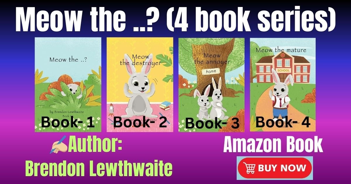 Meow the ..? (4-book series)
Who is Meow? Discover a new friend and journey with him as he grows into a young boy. Book series available in print and E-book
✅Amazon book link: n9.cl/txoqi6
#childrenbooks #amazonbooksforchildren #amazonbooksforkids #book #books #ebook