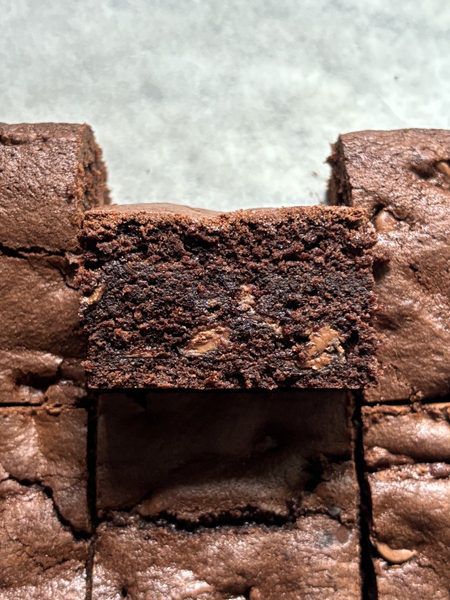 bakingenjoyer's tweet image. healthy (ish) chewy chocolate chip brownies with 9g of protein !!
