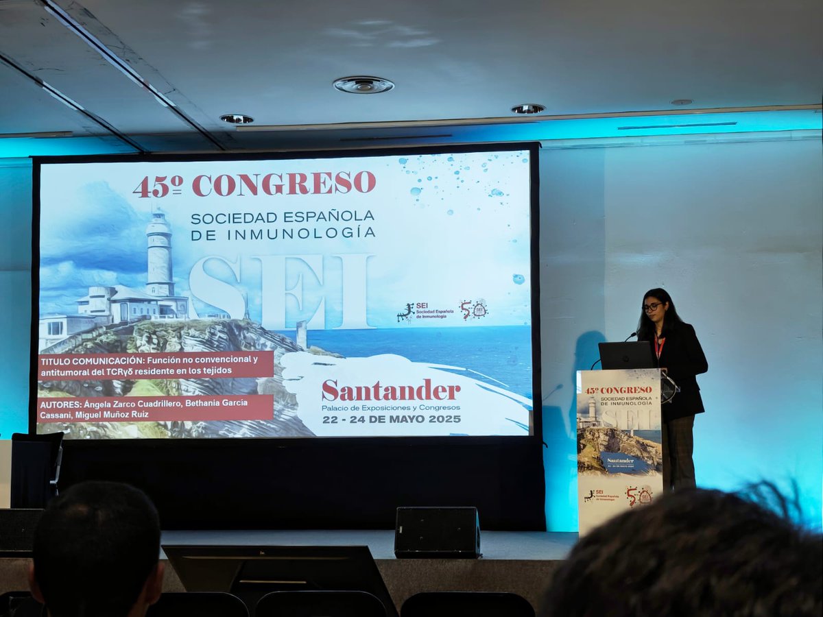 Miguel Muñoz Ruiz (@muoz_miguel13) on Twitter photo Ángela Zarco from the lab, presenting her amazing work on tissue-resident γδ T ceIl in controlling cancer at the 45th Spanish Society for Immunology congress <a href="/SEinmunologia/">SEInmunología</a> in Santander. <a href="/sei2025/">sei</a> <a href="/EFIS_Immunology/">EFIS</a> <a href="/AreaUcm/">Immunology Department. School of Medicine. UCM</a> Ángela Zarco from the lab, presenting her amazing work on tissue-resident γδ T ceIl in controlling cancer at the 45th Spanish Society for Immunology congress <a href="/SEinmunologia/">SEInmunología</a> in Santander. <a href="/sei2025/">sei</a> <a href="/EFIS_Immunology/">EFIS</a> <a href="/AreaUcm/">Immunology Department. School of Medicine. UCM</a>