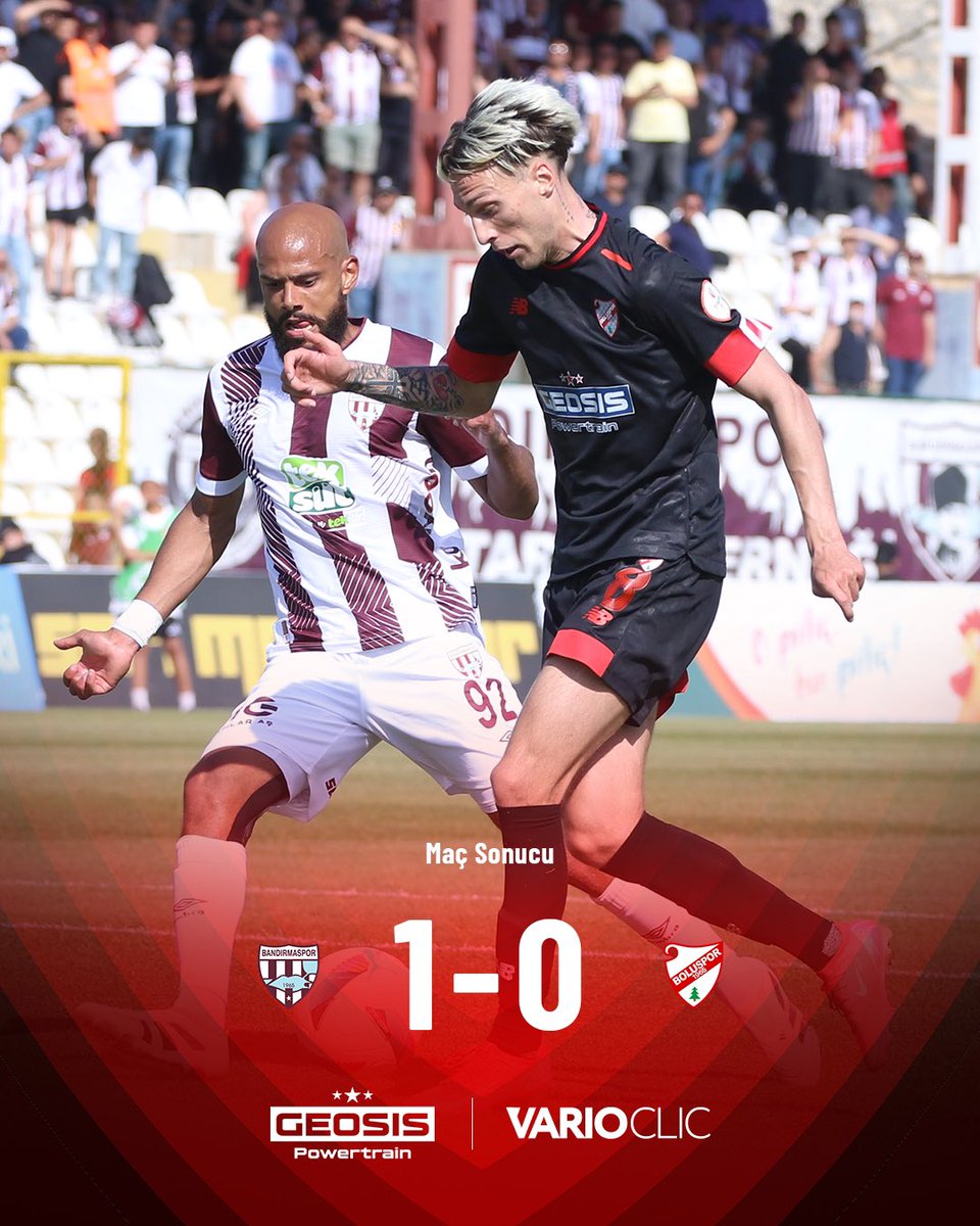 𝗠𝗮𝗰̧ 𝘀𝗼𝗻𝗮 𝗲𝗿𝗱𝗶.

Teksüt Bandırmaspor 1-0 Geosis Boluspor

#BNDvBS