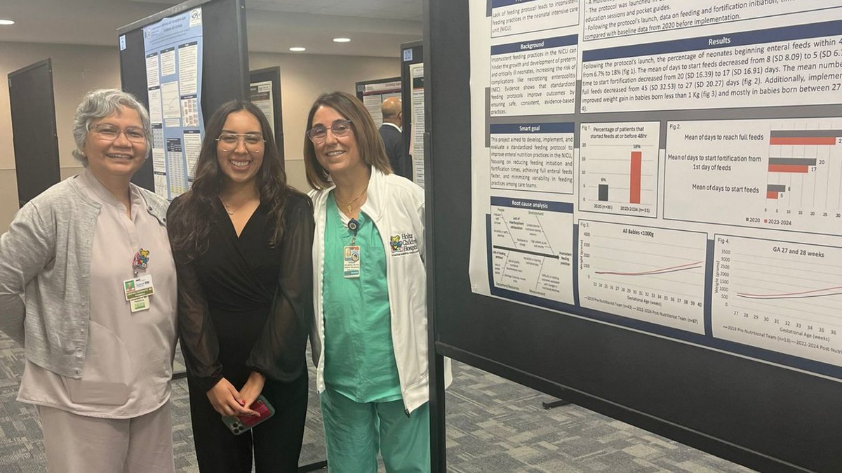 🎉 Exciting news! 🎉 Dr. Rubi Romero, one of our incoming fellows, gave an oral presentation at the JMH 2025 Quality and Safety Showcase! She earned 3rd place in oral presentations! 🏅👏

#QualityImprovement #NICU #JMH2025 #HealthcareExcellence #Teamwork #Innovation