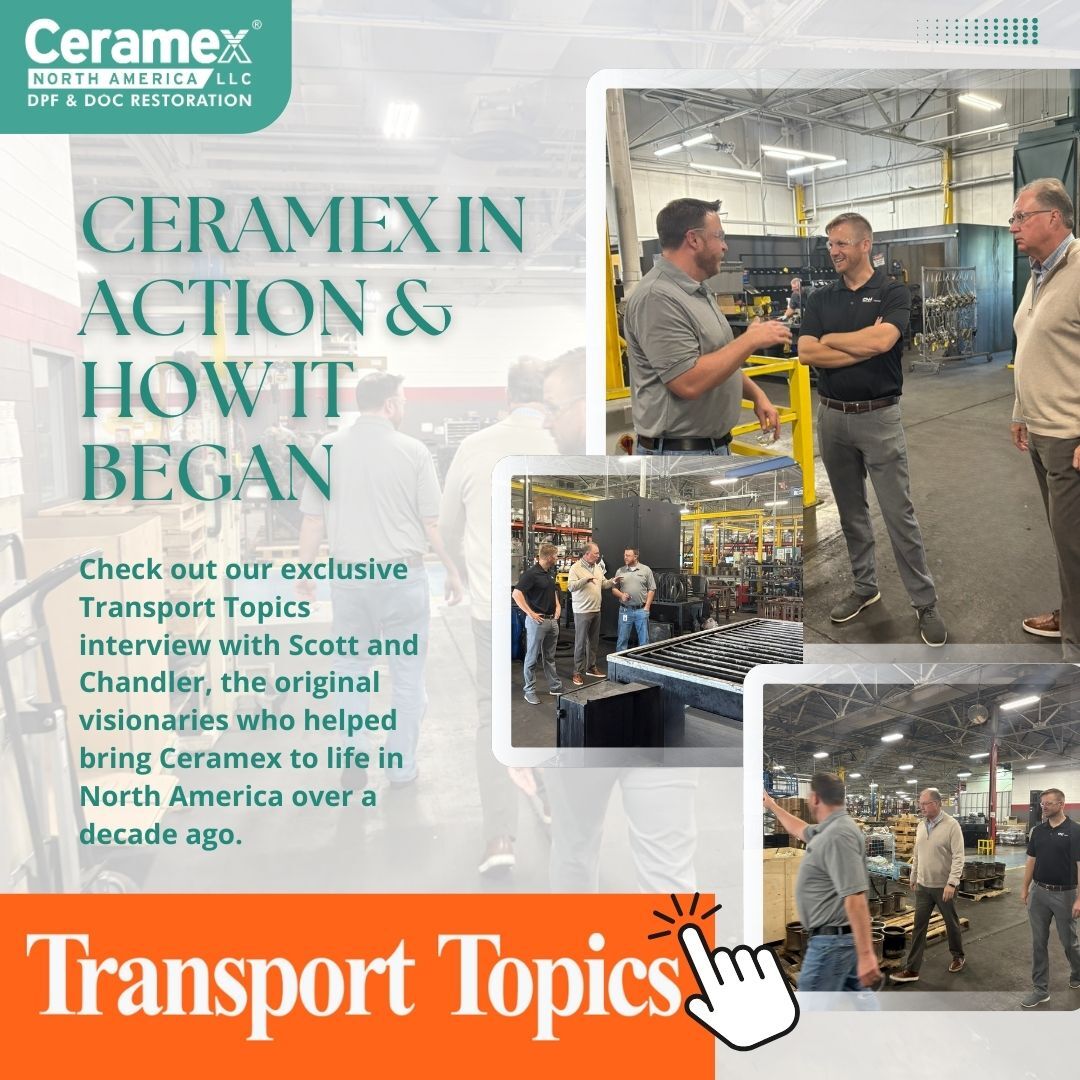Ceramex North America LLC. (@ceramexna) on Twitter photo Ceramex in Action & How It Began
Scott & Chandler share how Ceramex North America got its start in this exclusive <a href="/TransportTopics/">Transport Topics</a> feature.
👀 See the process
📖 Read: hubs.ly/Q03m5ZmR0
📩 Book: sales@ceramexna.com
#DPF #FleetEmissions #Ceramex Ceramex in Action & How It Began
Scott & Chandler share how Ceramex North America got its start in this exclusive <a href="/TransportTopics/">Transport Topics</a> feature.
👀 See the process
📖 Read: hubs.ly/Q03m5ZmR0
📩 Book: sales@ceramexna.com
#DPF #FleetEmissions #Ceramex