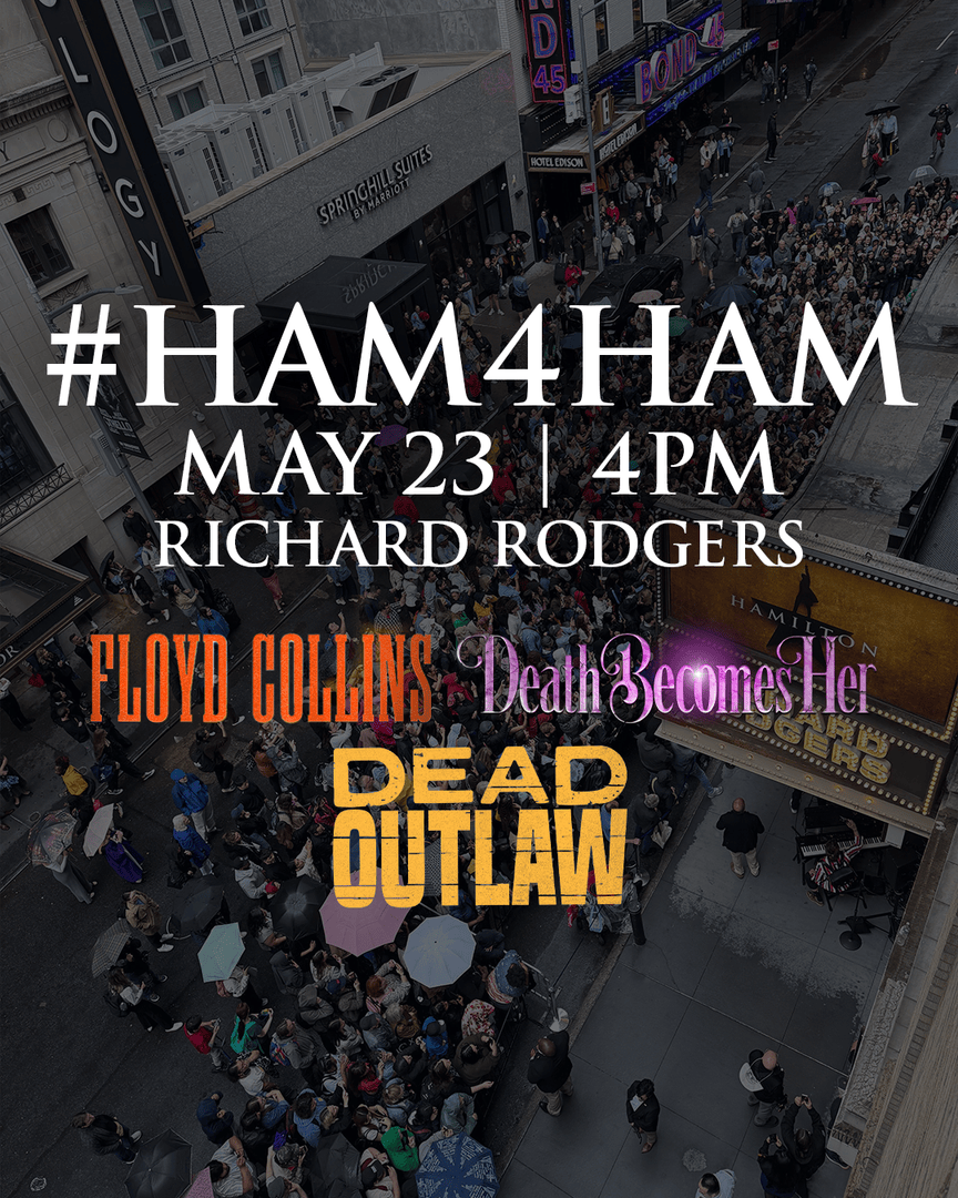 It's going down today at 4PM. See you at the Richard Rodgers. #Ham4Ham
