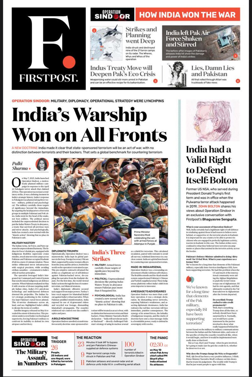 To mark a defining chapter in India’s counter-terror playbook, Firstpost presents a digital broadsheet on India’s emphatic military success in Operation Sindoor.

This special collector’s edition offers an in-depth look at the operation, highlighting the courage, precision, and