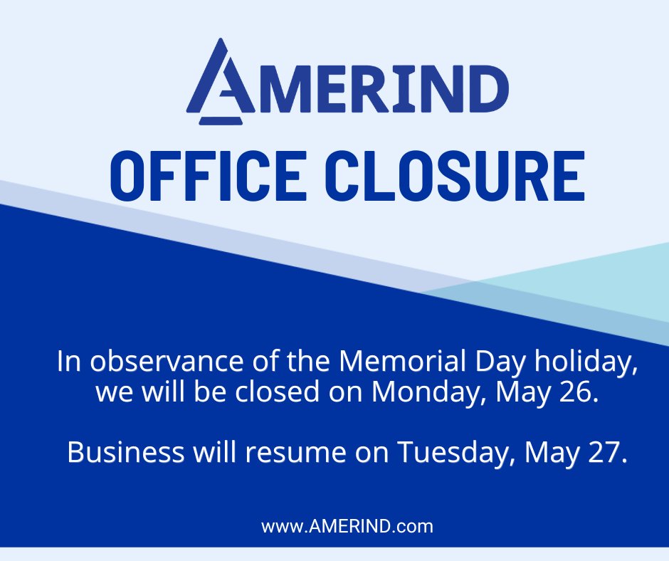 In observance of Memorial Day, our office will be closed on May 26. We honor and remember the brave men and women who gave their lives in service to our country. We will resume normal business hours on May 27.
#MemorialDay #AMERIND