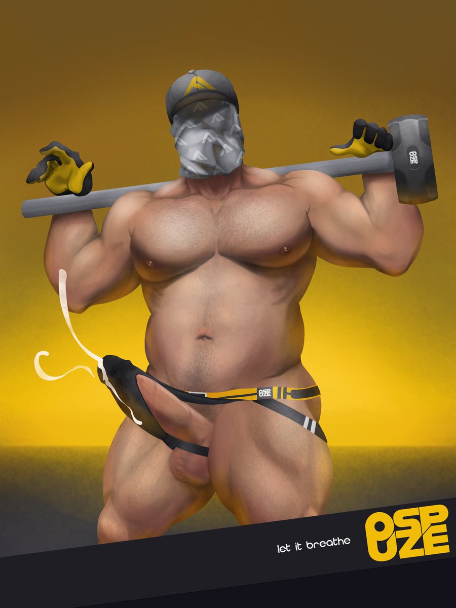 OroBorus08's tweet photo. 🔞
The Finals
When Sledge was asked by Ospuze to model for their new jockstrap product

#gay #bara #nsfw #art #fanart #gayart #rule34 https://t.co/aFjc85ttXr