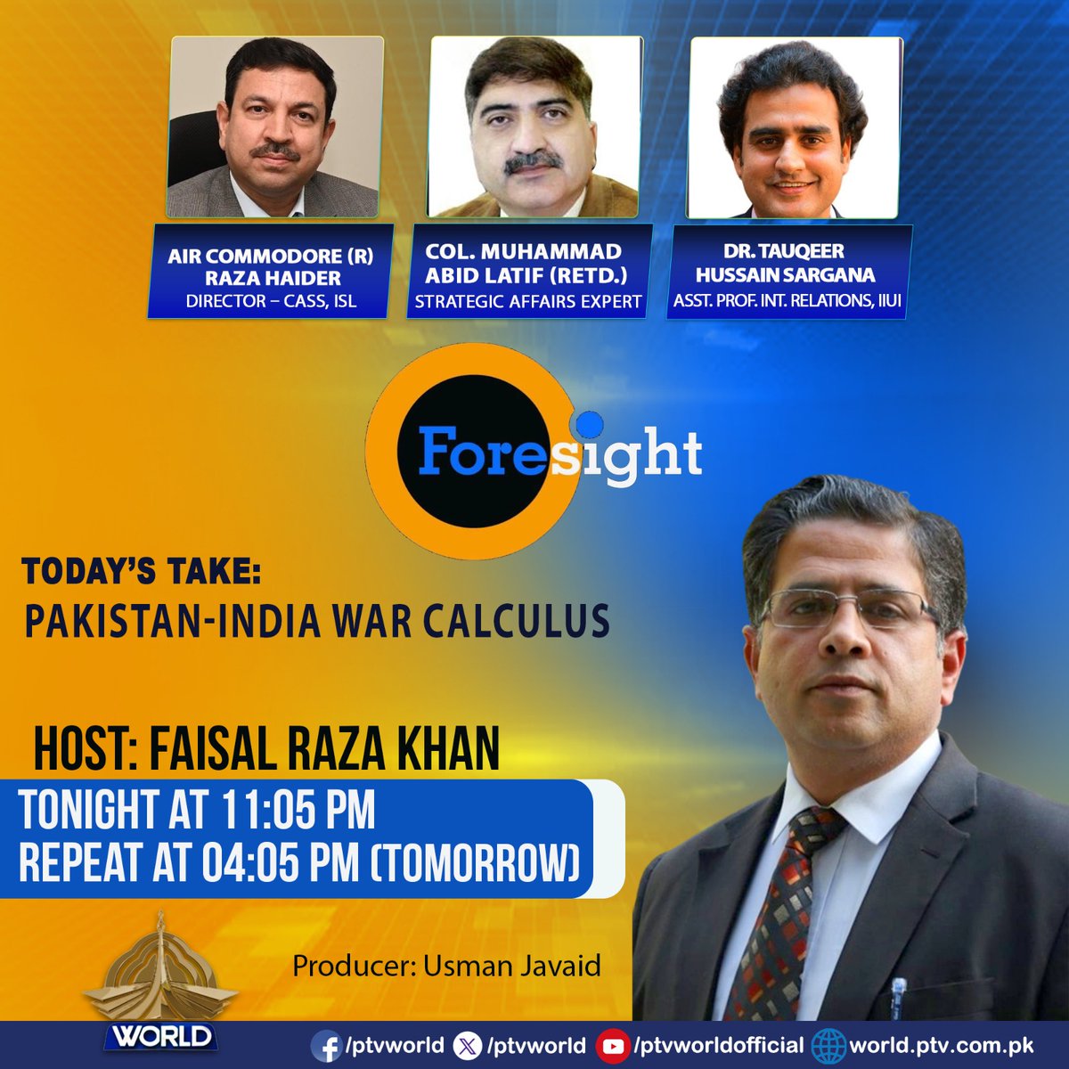 Pak India War CALCULAS.  Tonight at 11 pm.